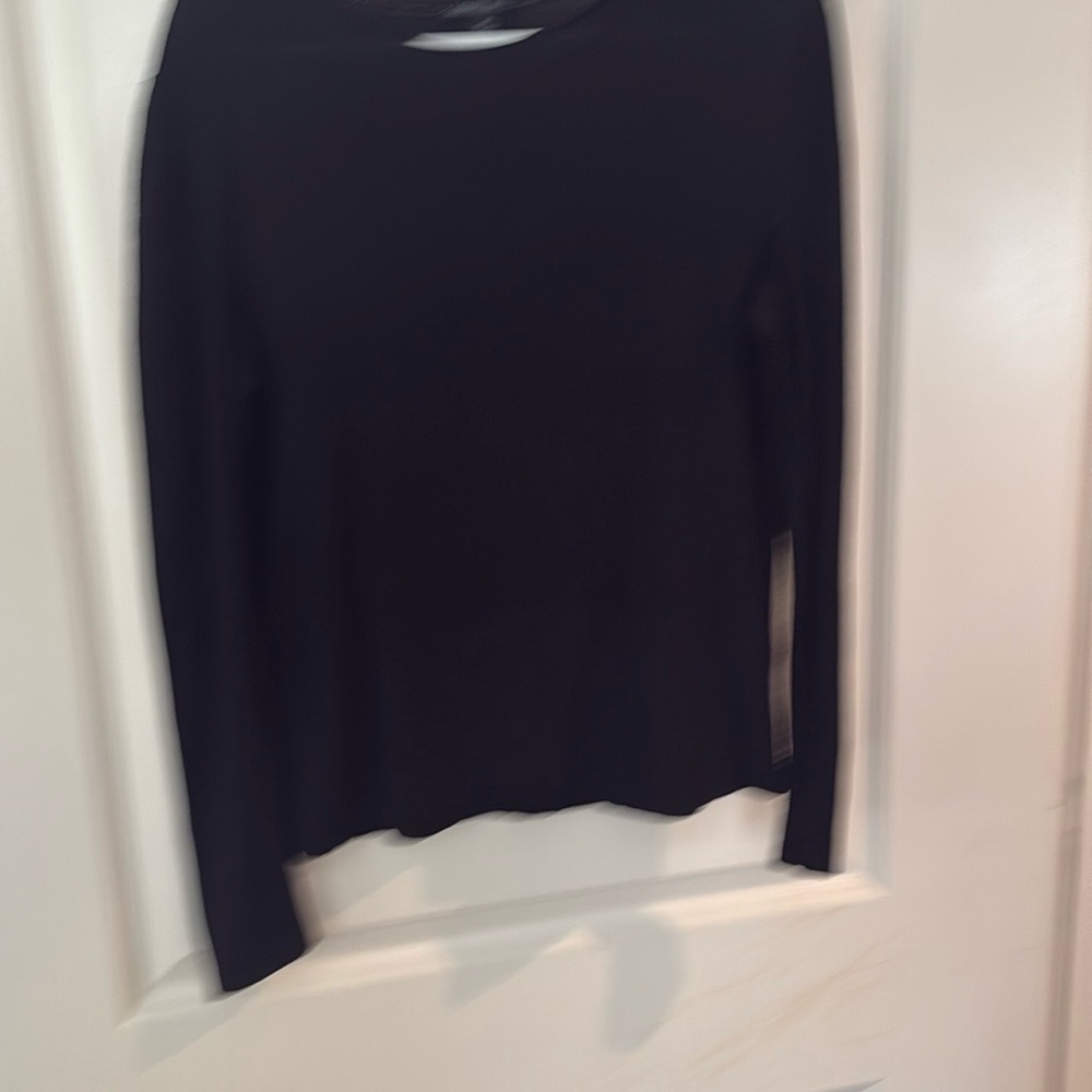 Lafayette 148 Black Long Sleeve Top Size M